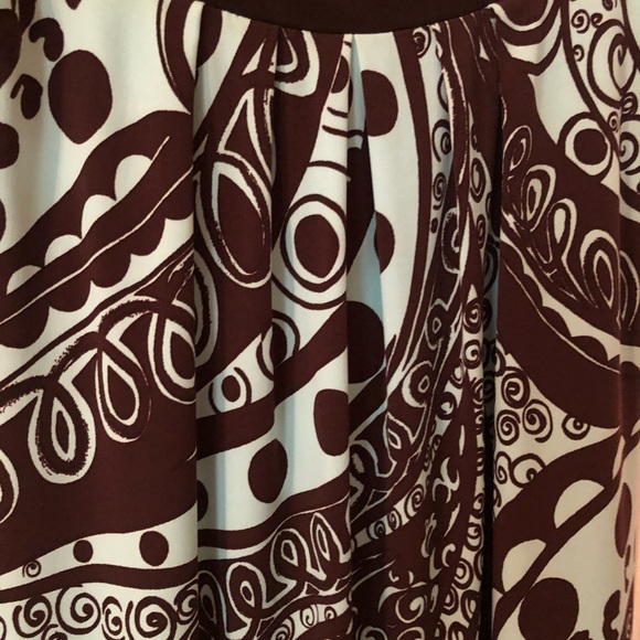 Brown & Light Blue Shift Dress - Picture 4 of 8